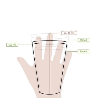 14 oz, Reusable cup, Ø 85 mm, PP, transparent