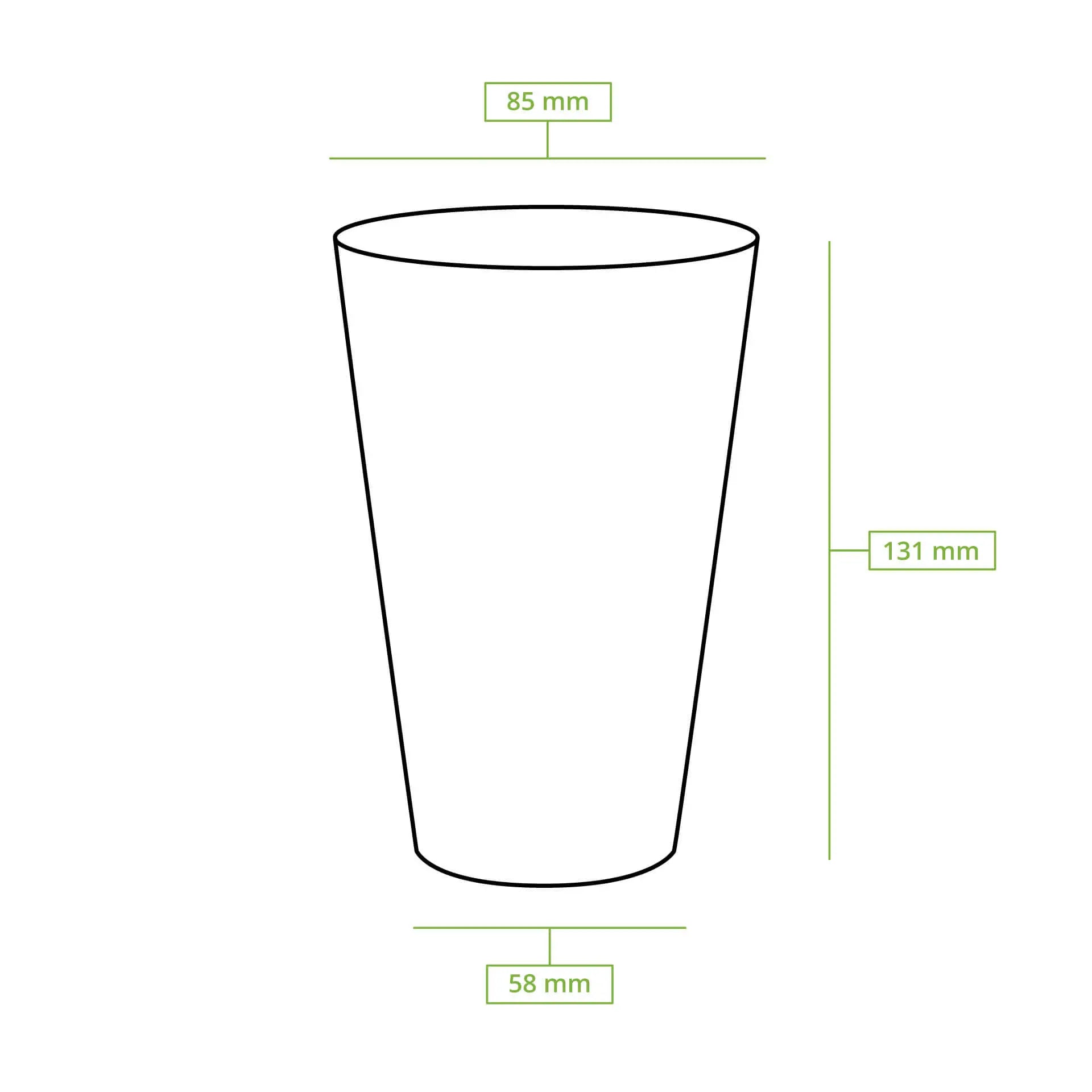 14 oz, Reusable cup, Ø 85 mm, PP, transparent