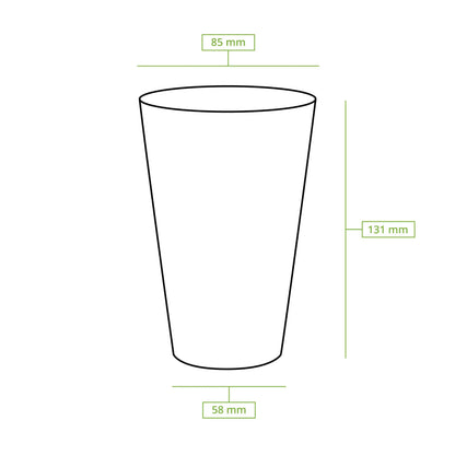 14 oz, Reusable cup, Ø 85 mm, PP, transparent