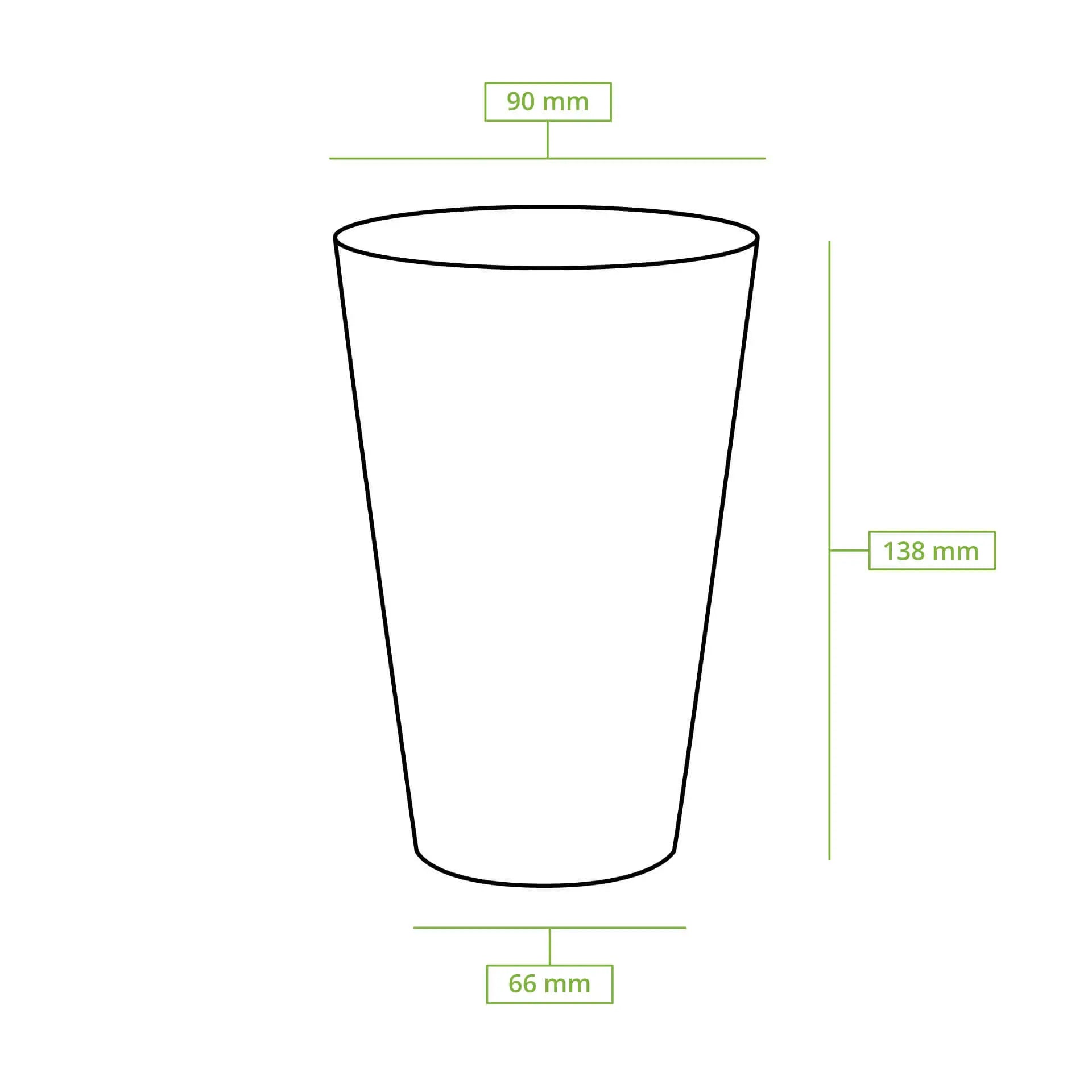 17 oz, Reusable cup, Ø 90 mm, PP, transparent