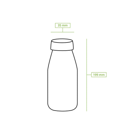 rPET-Flaschen 500 ml, klar, Deckel weiß