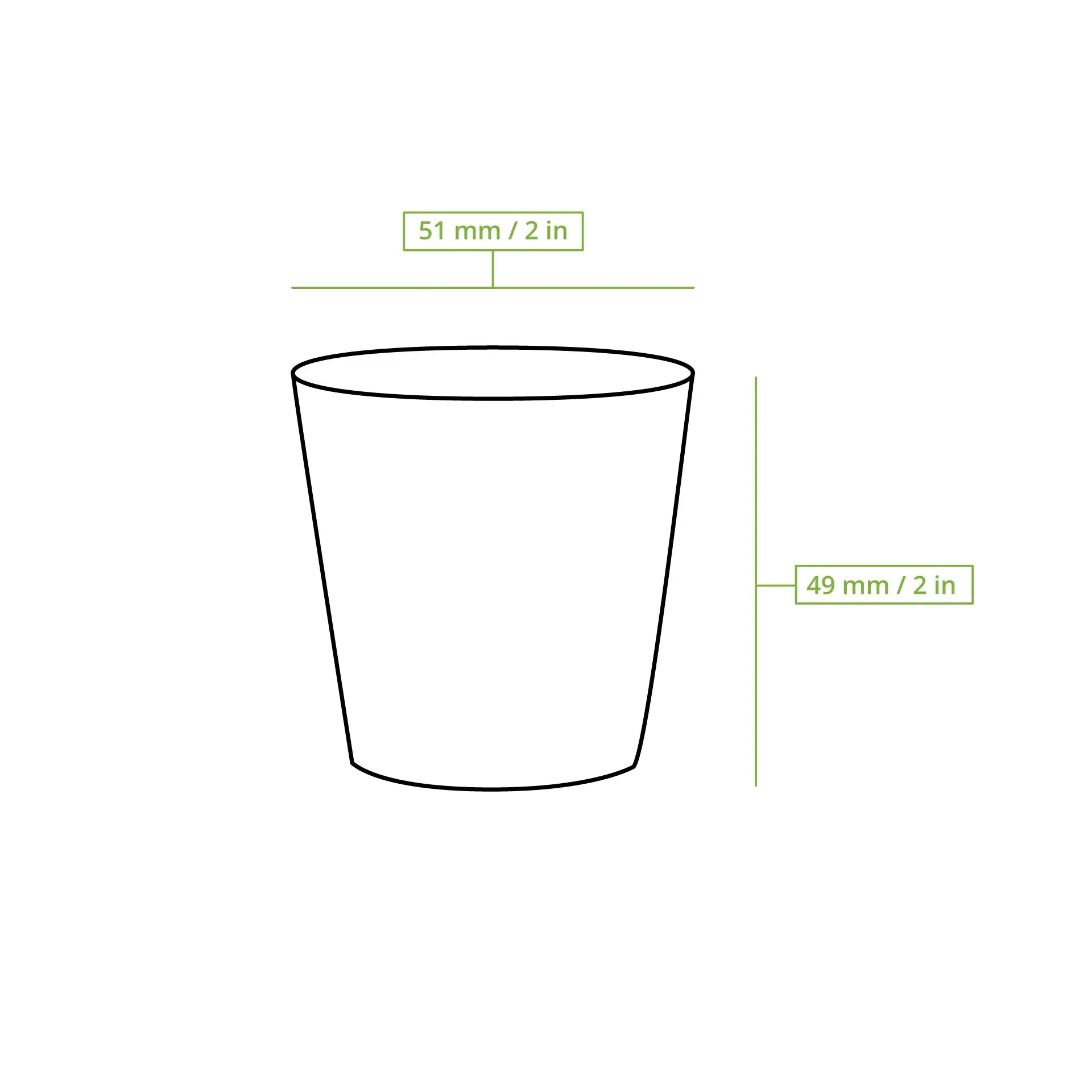 Schnapsbecher aus Papier 40 ml / 1,5 oz, weiß