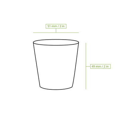 Schnapsbecher aus Papier 40 ml / 1,5 oz, weiß