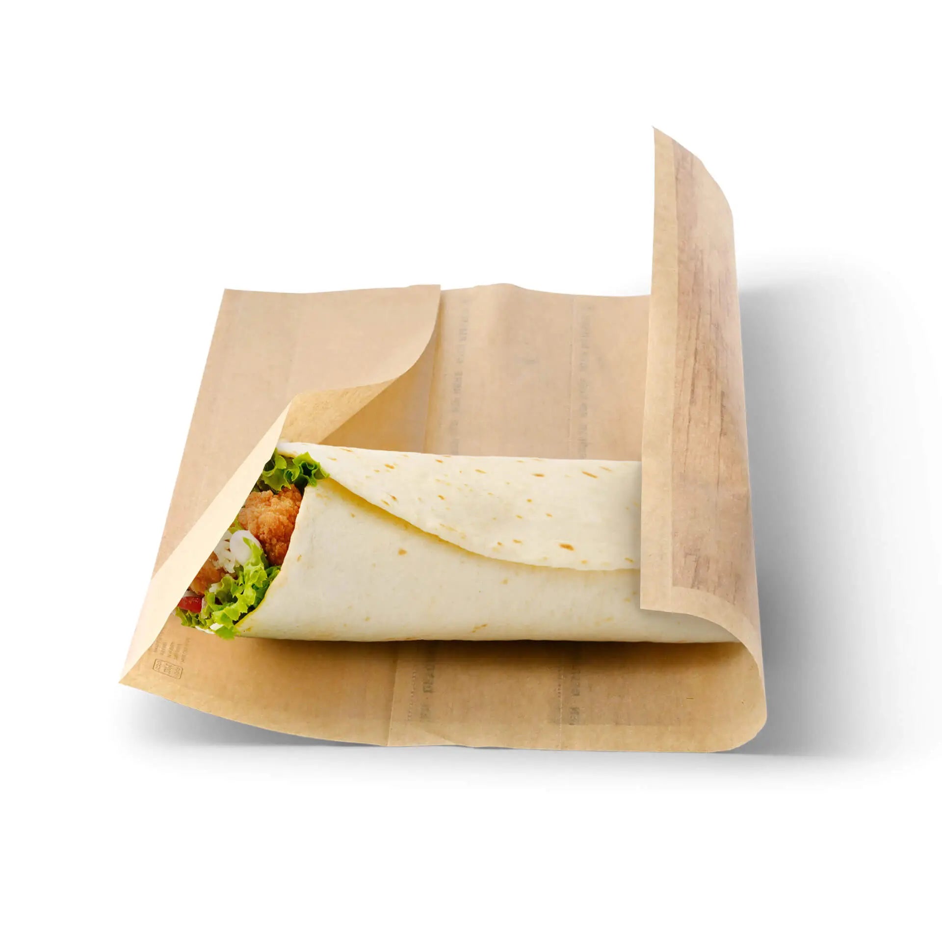 Burrito Bag, kraft, L 19.5 x 30 cm, prefolded