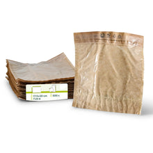 Snacktaschen aus Papier, Bio-Folie, 17,5 x 20 cm, Palmblatt-Optik