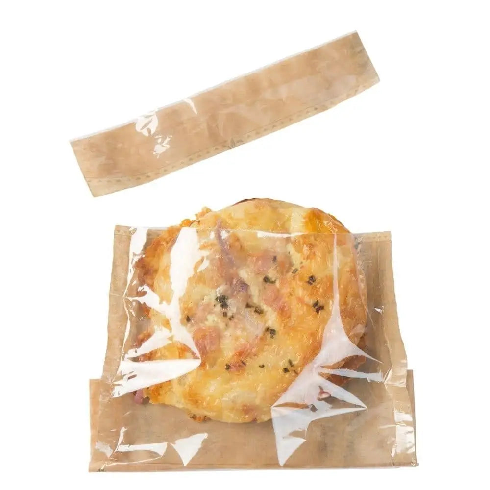 Snack bag paper, bio foil 17.5 x 20 cm, palm leaf print