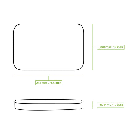 Mehrwegdeckel "merways Box" 24,5 x 20 x 4,5 cm, PP, grau
