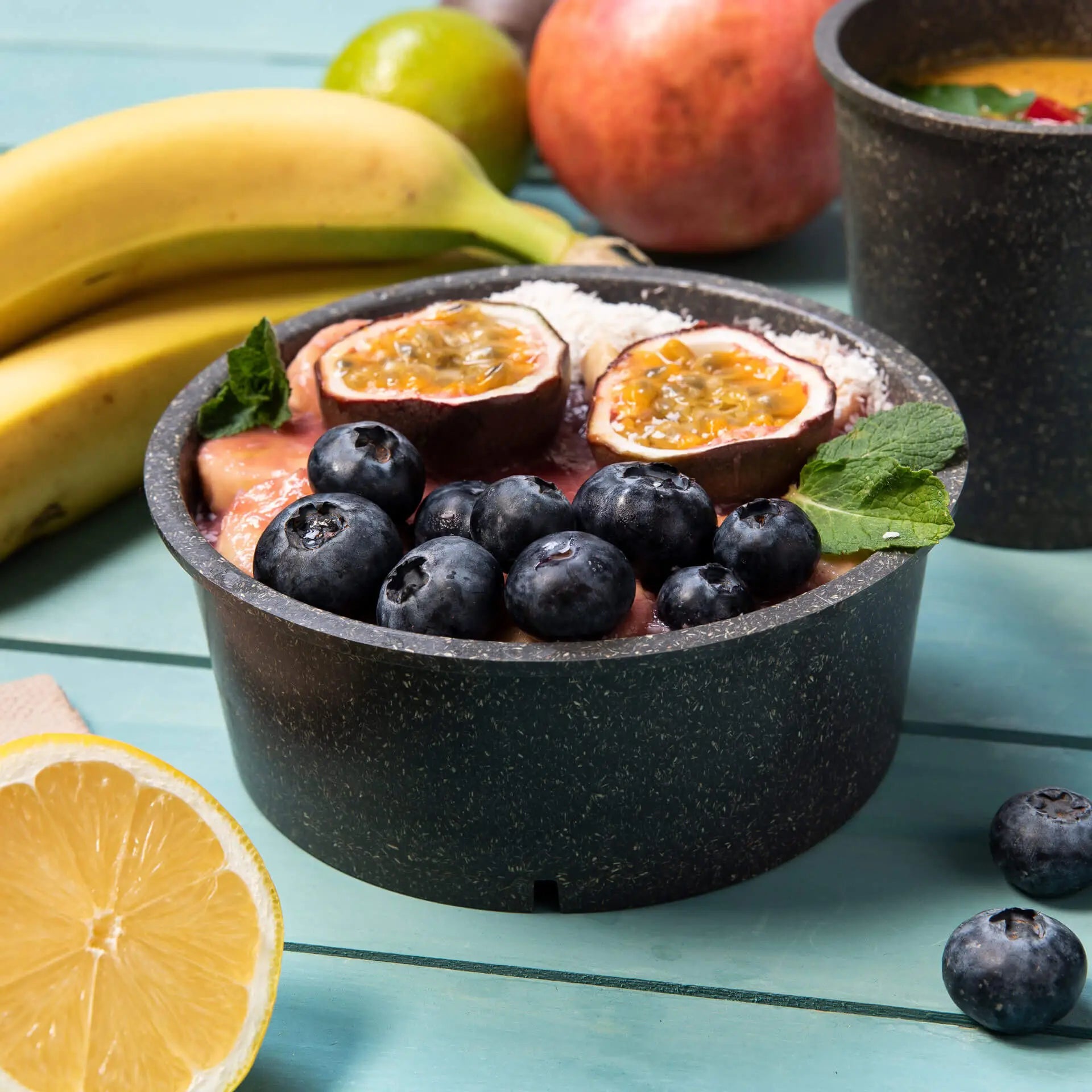 Reusable bowls "merways Bowl" 650 ml, Ø 150 mm, pepper / grey