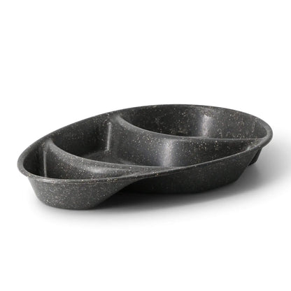 | 2 FOR 1 | Reusable divided plates "merways Plate" 27.5 × 20 × 3.5 cm, 3 compartments, teardrop, pepper / grey