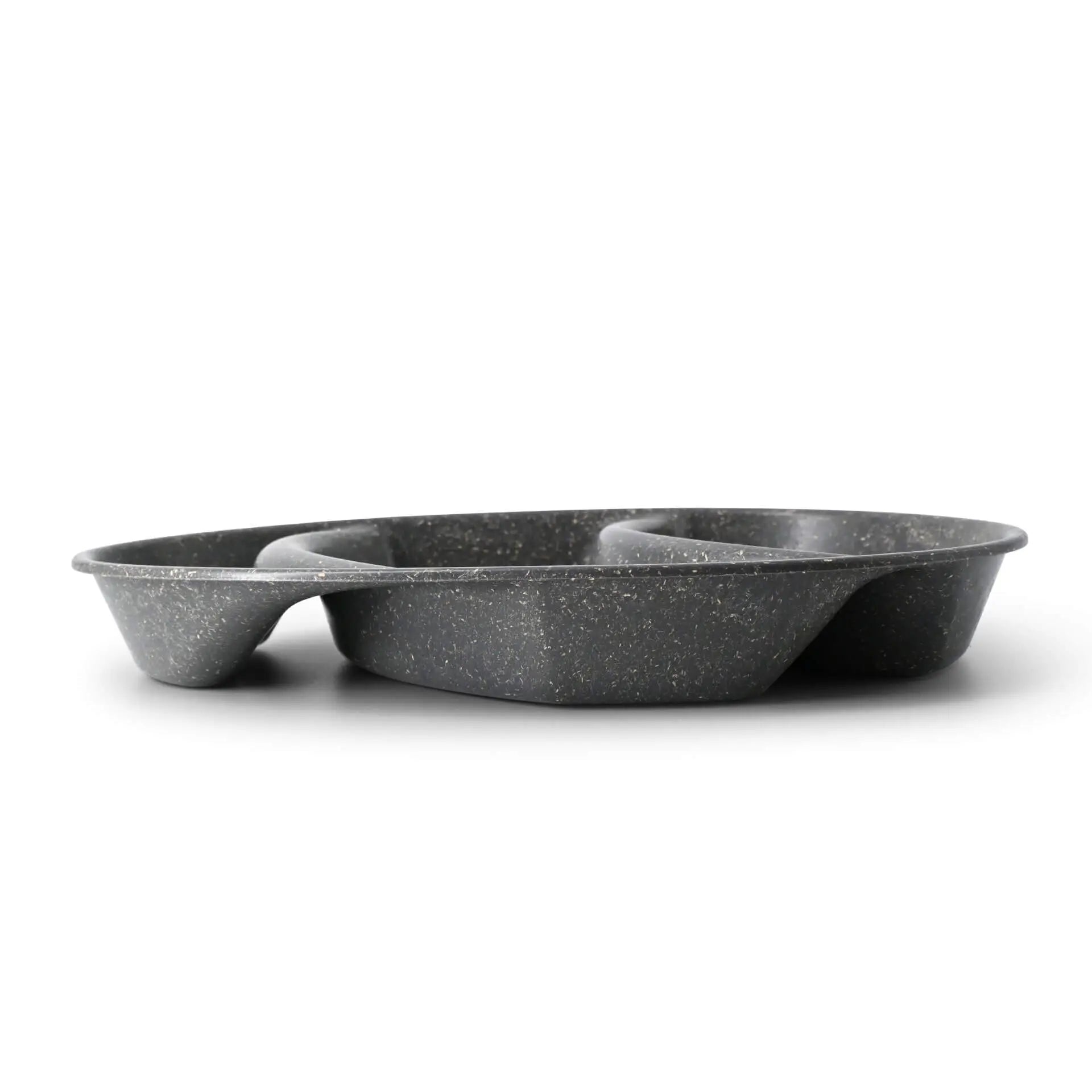 | 2 FOR 1 | Reusable divided plates "merways Plate" 27.5 × 20 × 3.5 cm, 3 compartments, teardrop, pepper / grey