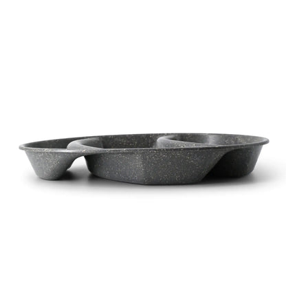 | 2 FOR 1 | Reusable divided plates "merways Plate" 27.5 × 20 × 3.5 cm, 3 compartments, teardrop, pepper / grey