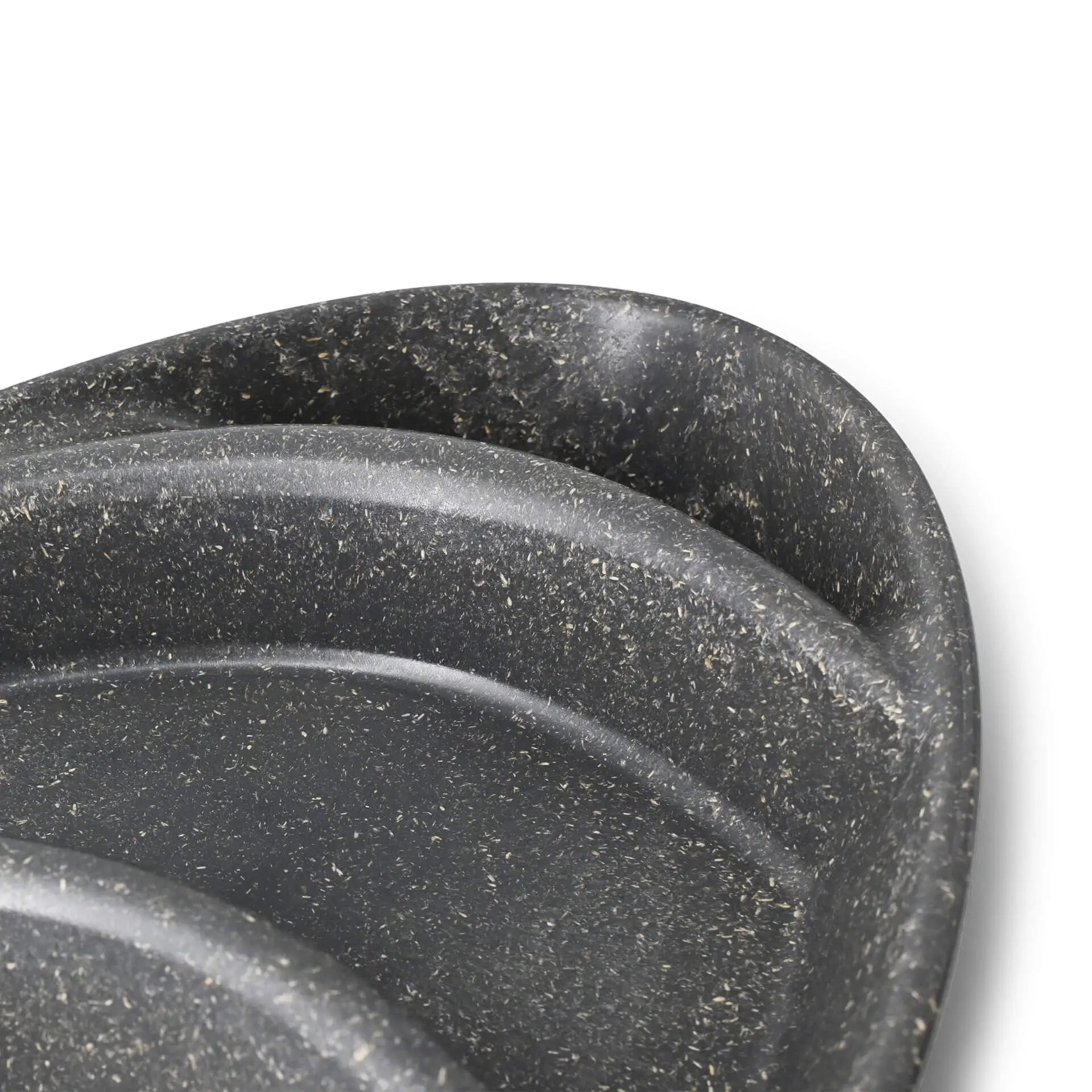 | 2 FOR 1 | Reusable divided plates "merways Plate" 27.5 × 20 × 3.5 cm, 3 compartments, teardrop, pepper / grey