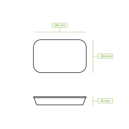 | 2 FOR 1 | Reusable menu-containers merways-Box 24,5 x 20 x 4,5 cm, HP4, caramell / brown