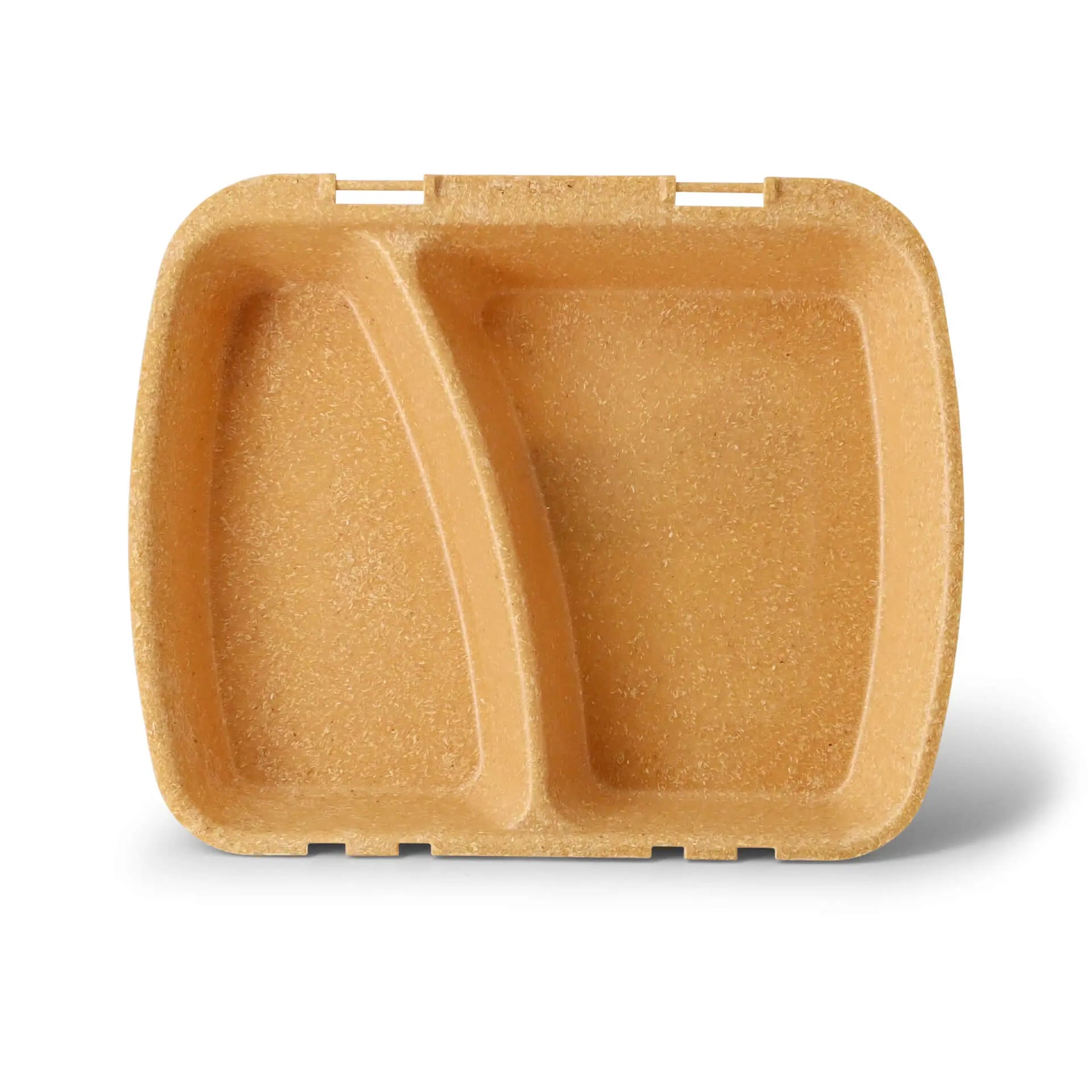 | 2 FOR 1 | Reusable meal containers "merways Box" 24.5 x 20 x 4.5 cm, 2 compartments, HP4/2, caramel / brown