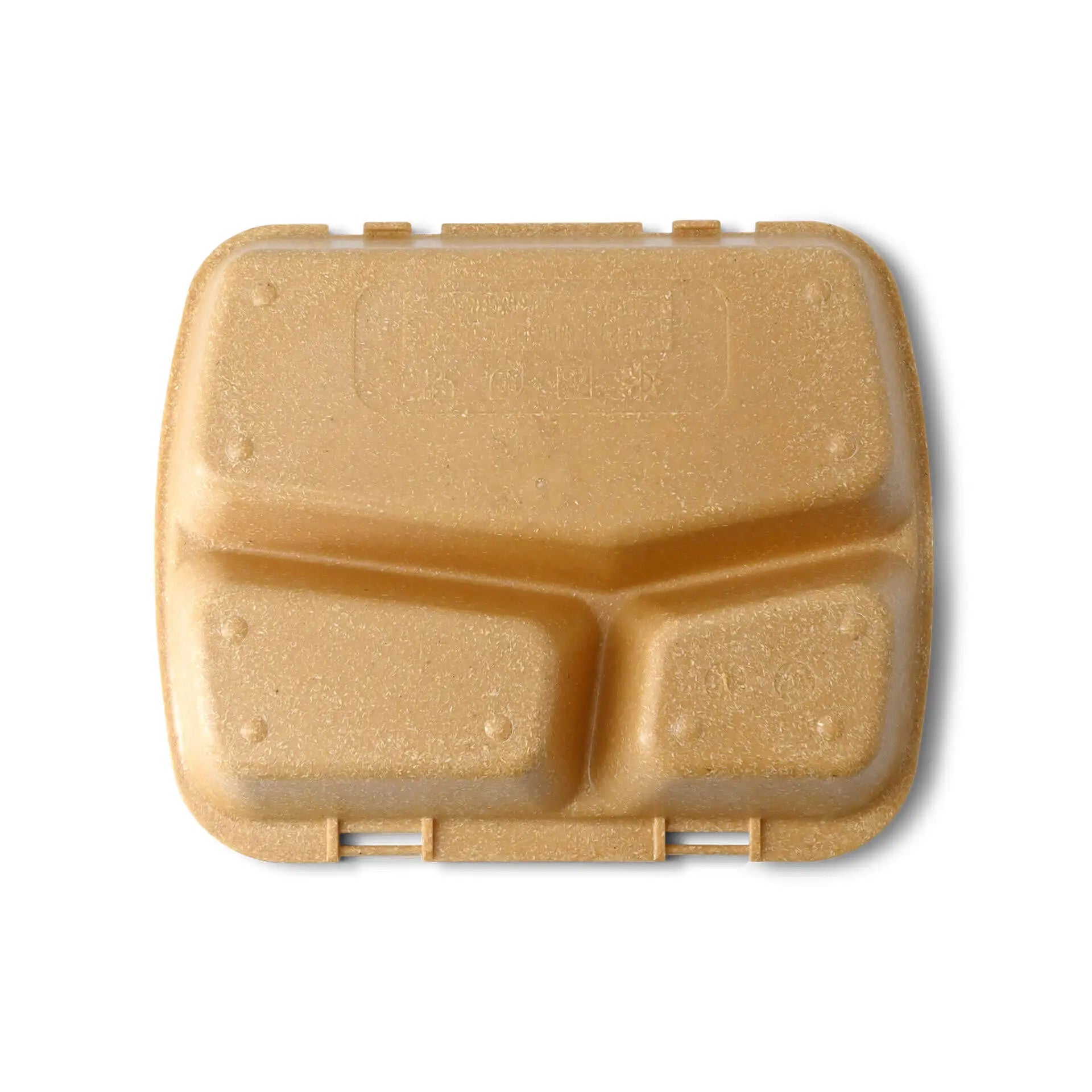 | 2 FOR 1 | Reusable meal container "merways Box" 24.5 x 20 x 4.5 cm, 2 compartments, HP4/2, caramel / brown