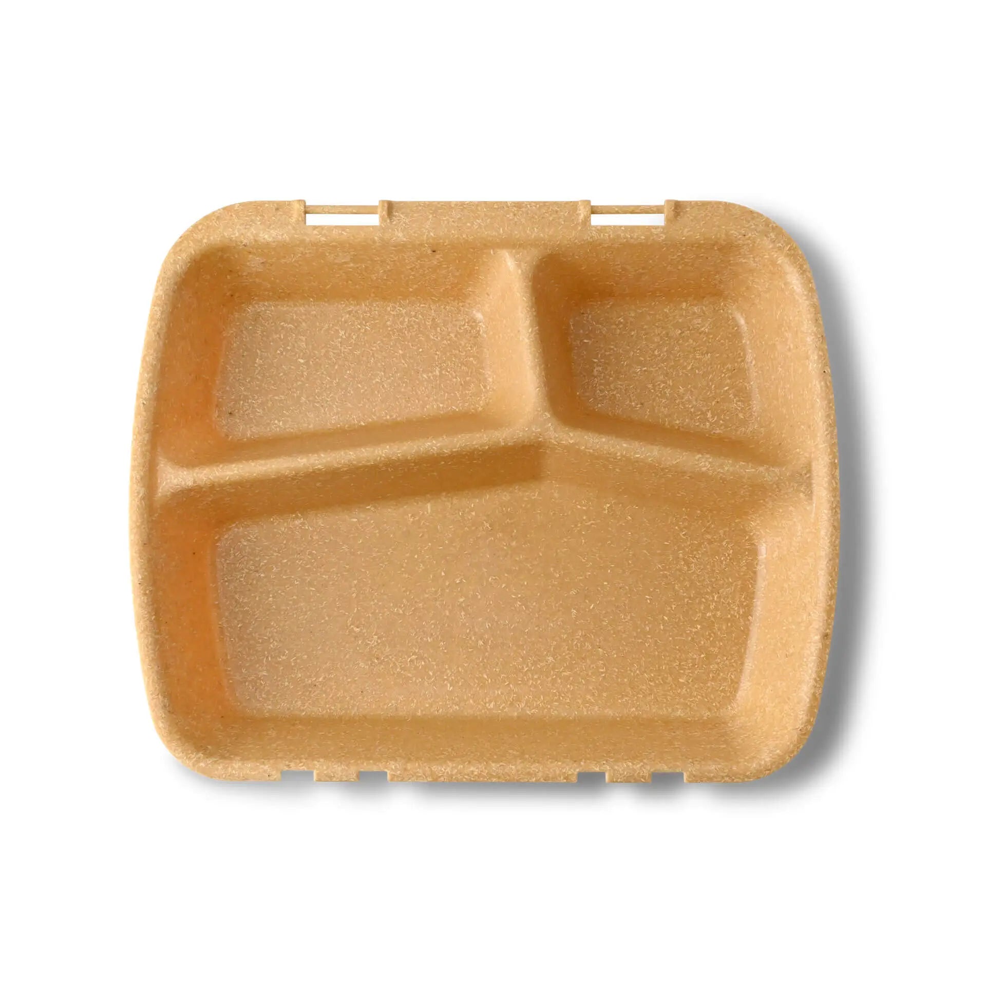 | 2 FOR 1 | Reusable meal container "merways Box" 24.5 x 20 x 4.5 cm, 2 compartments, HP4/2, caramel / brown