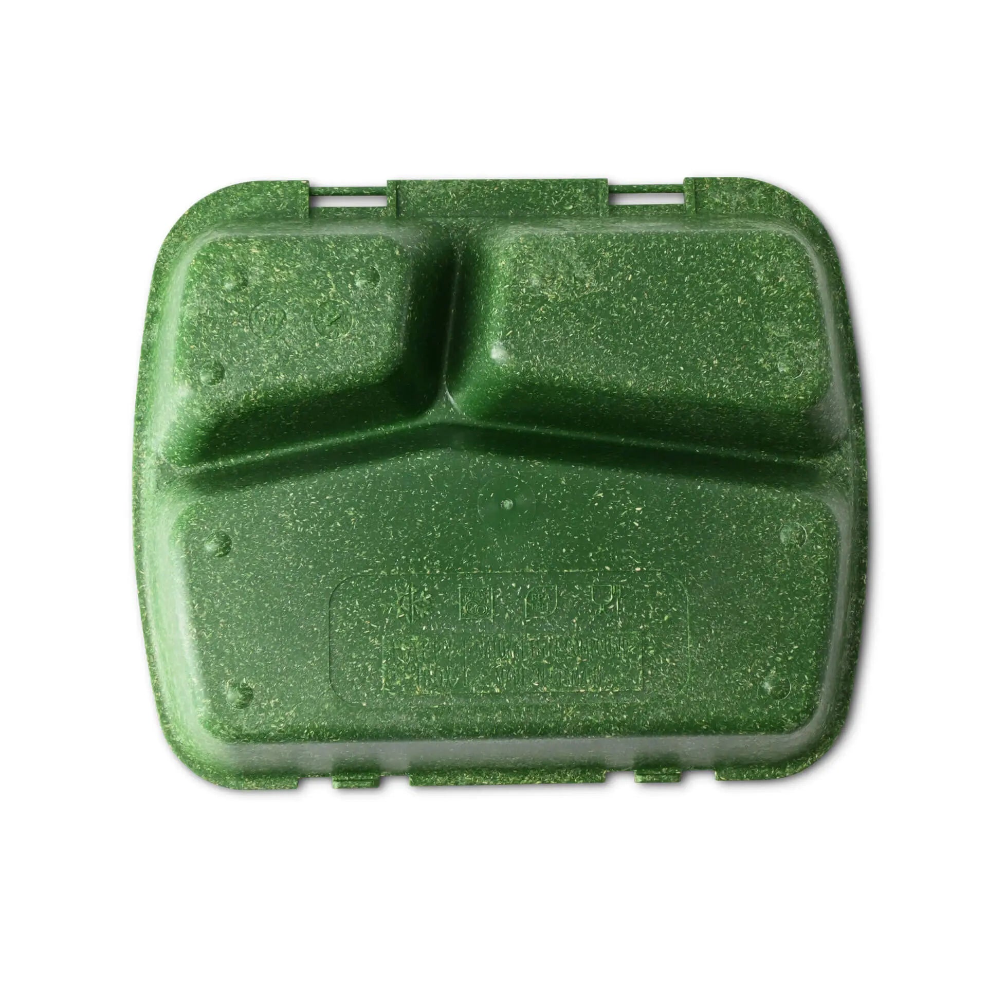 | 2 FOR 1 | Reusable meal container "merways Box" 24.5 x 20 x 4.5 cm, 3 compartments, HP4/3, spinach green / dark green