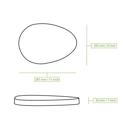 Mehrwegdeckel  "merways Plate" 27,5 x 20 x 3 cm, PP, transparent