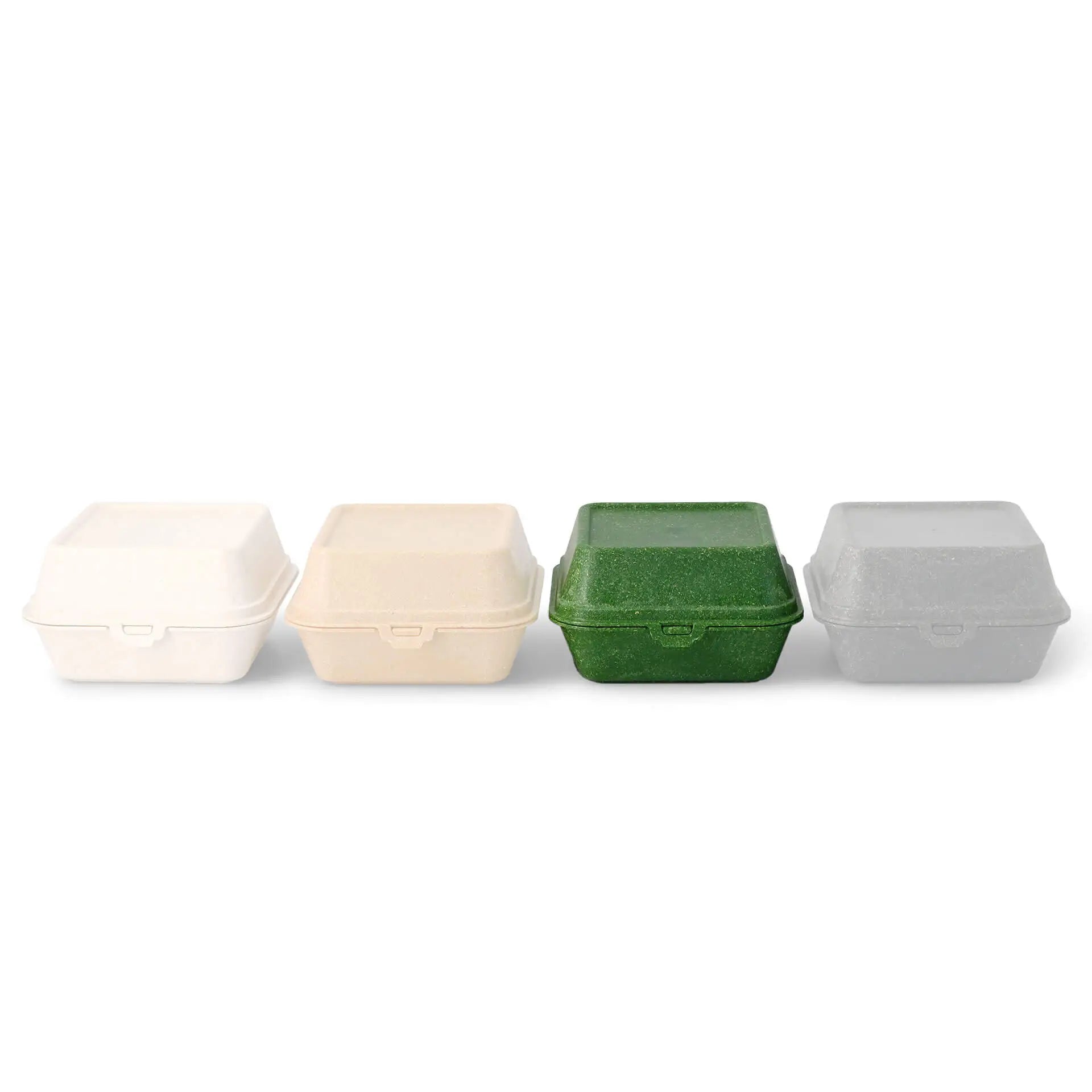 | 2 FOR 1 | Reusable burger boxes "merways Box" 16 x 15 x 8.5 cm, spinach / dark green