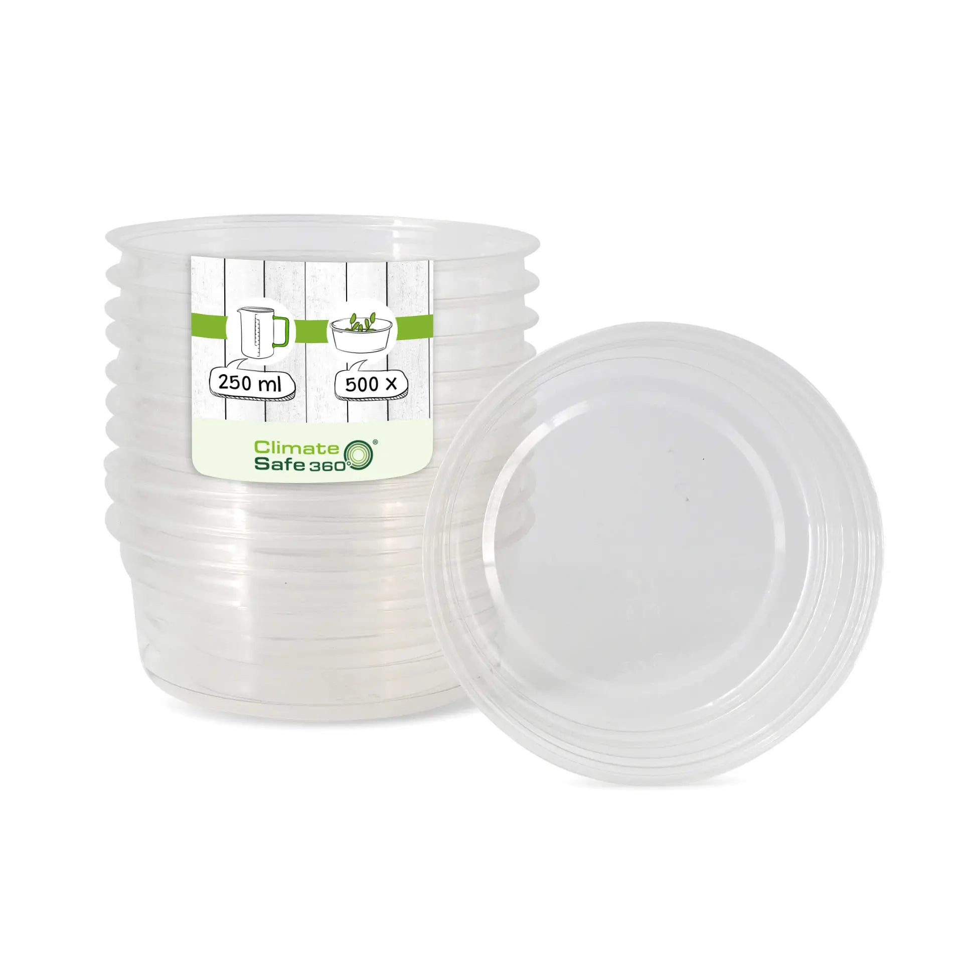 Deli container PLA 250 ml, Ø 117 mm, round