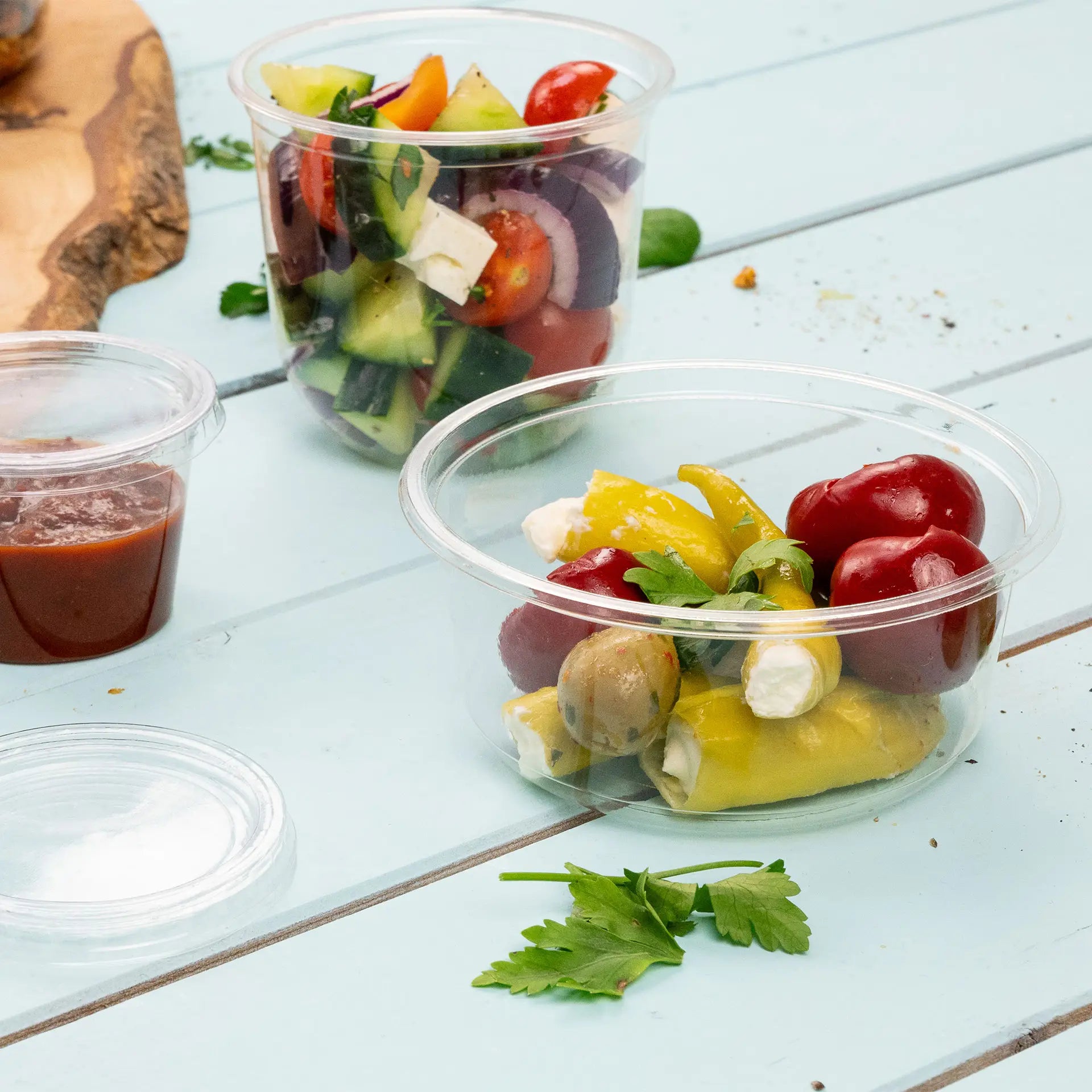 Deli container PLA 360 ml, Ø 121 mm, round