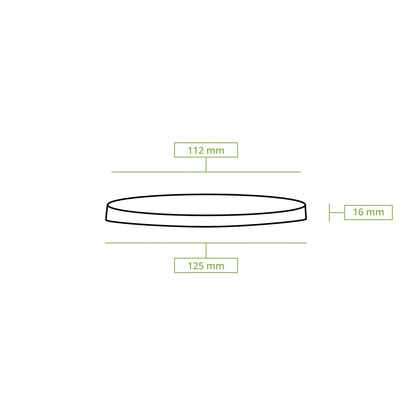 Cup lids PLA Ø 122 mm, round