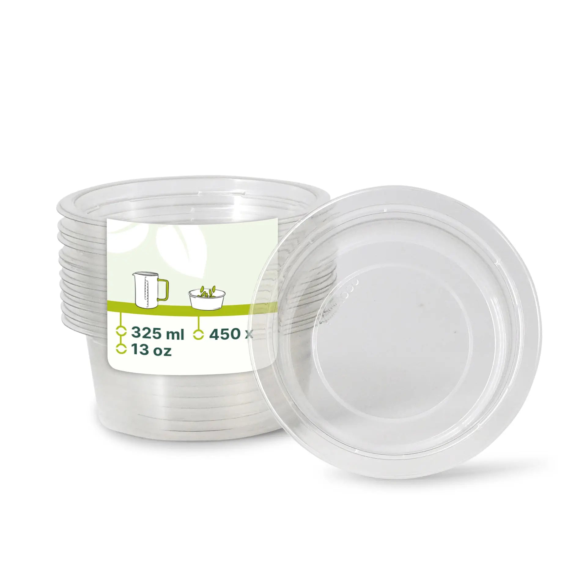 rPET deli pots 325 ml, Ø 123 mm, round