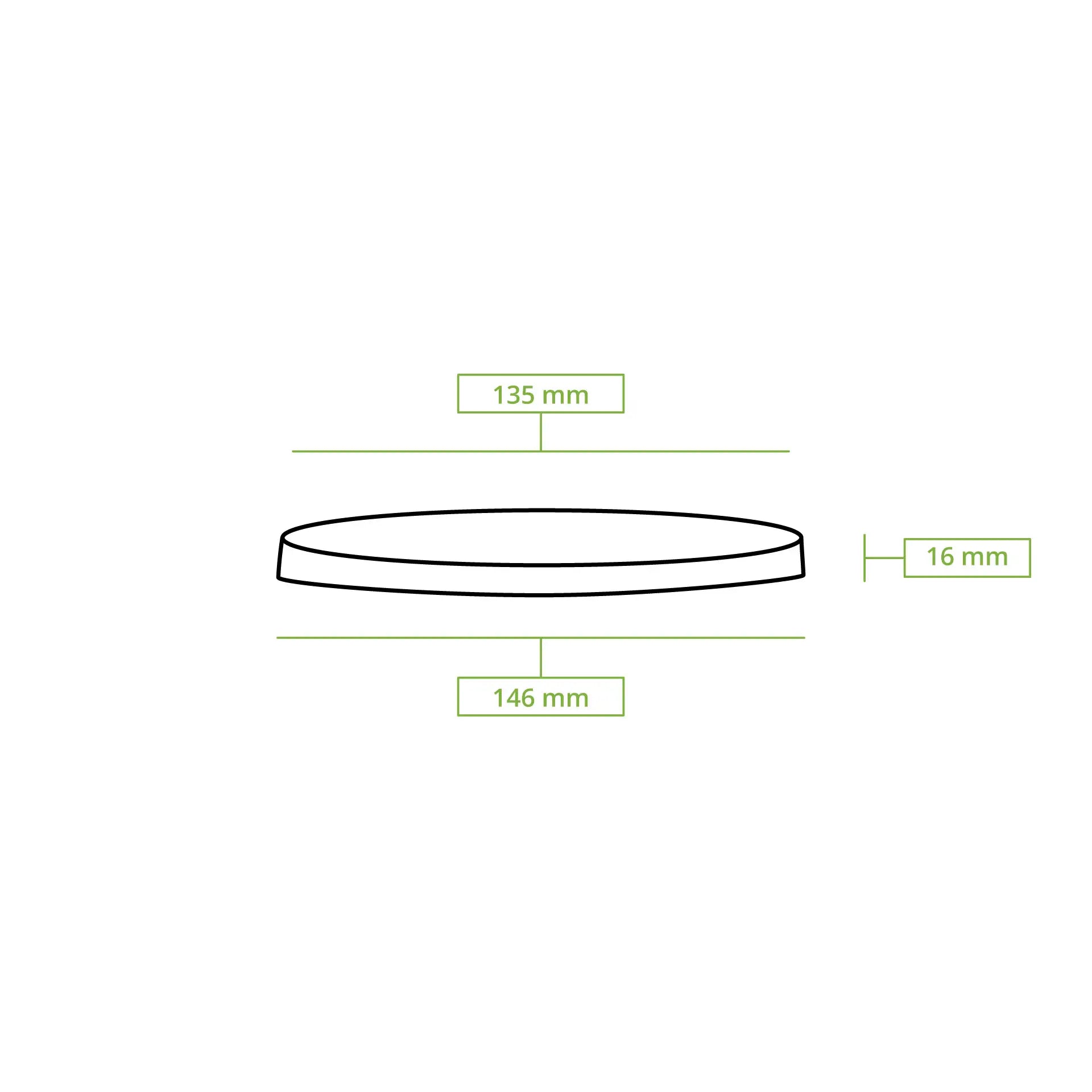 Cup lids PLA Ø 143 mm, round