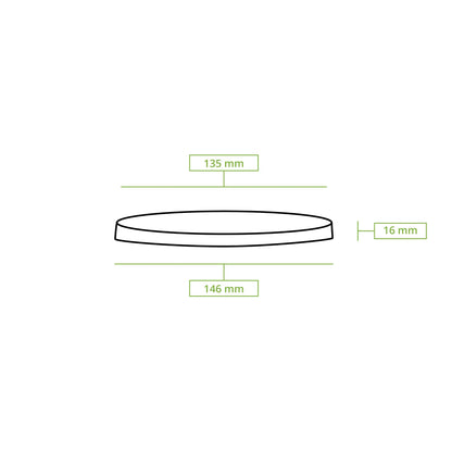 Cup lids PLA Ø 143 mm, round