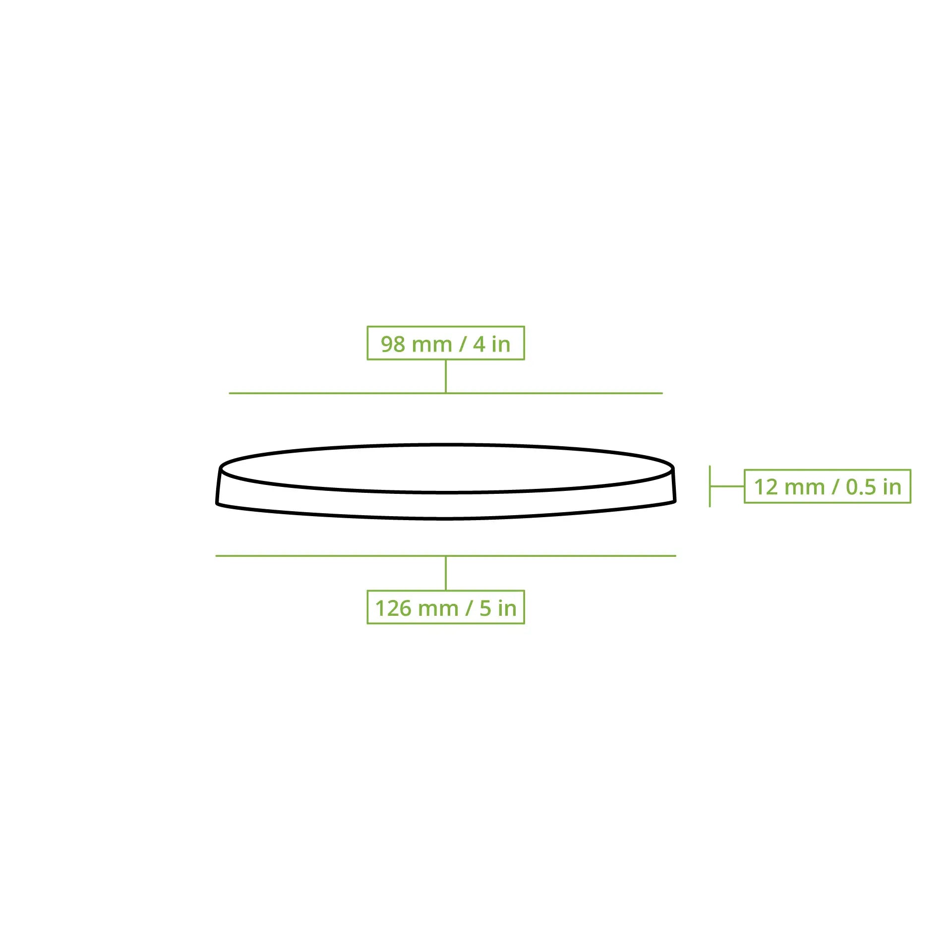 Cup lids rPET Ø 123 mm, round