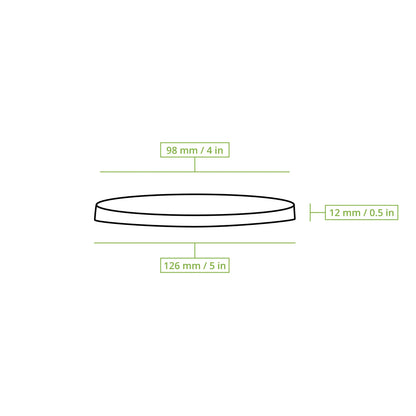 Cup lids rPET Ø 123 mm, round