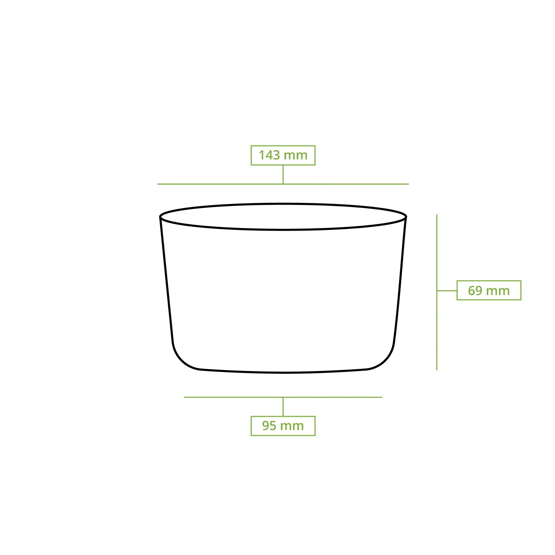 Deli container PLA 700 ml, Ø 143 mm, round
