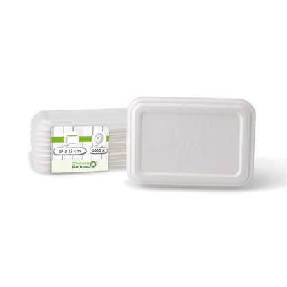 Sugarcane-lids  17 x 12 cm, rectangular