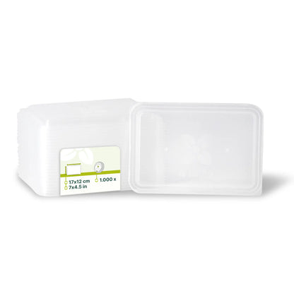PP-lids 17 x 12 cm, clear, rectangular