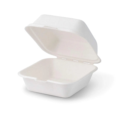 Sugarcane burger box 15 x 15 x 8 cm, square