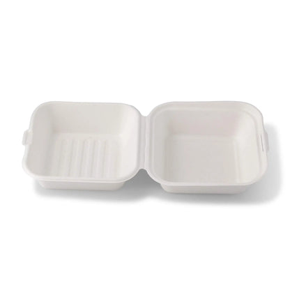 Sugarcane burger box 15 x 15 x 8 cm, square