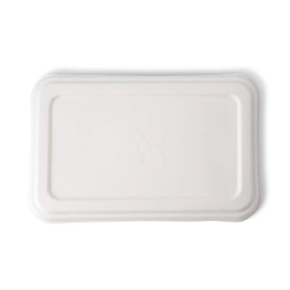 Sugarcane-lids 23 x 14.5 cm, rectangular (f. Menu-trays 1.000 ml)