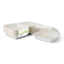 Take-away Boxen aus Zuckerrohr 25 x 20 x 7,5 cm, HP4, rechteckig