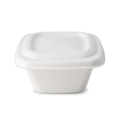 Sugarcane lids 80 x 80 mm, square