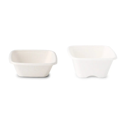 Bagasse portion cups, 70 ml, 80 x 80 x 27 mm, square