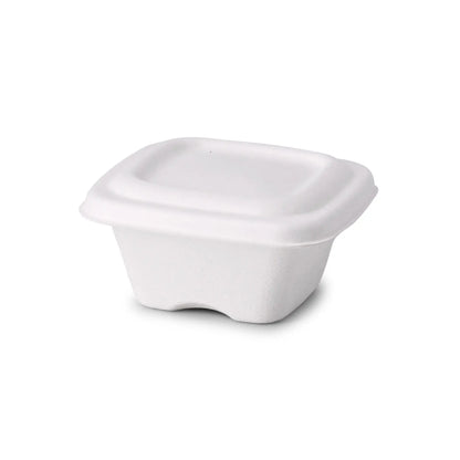Bagasse portion cups, 100 ml, 80 x 80 x 37 mm, square