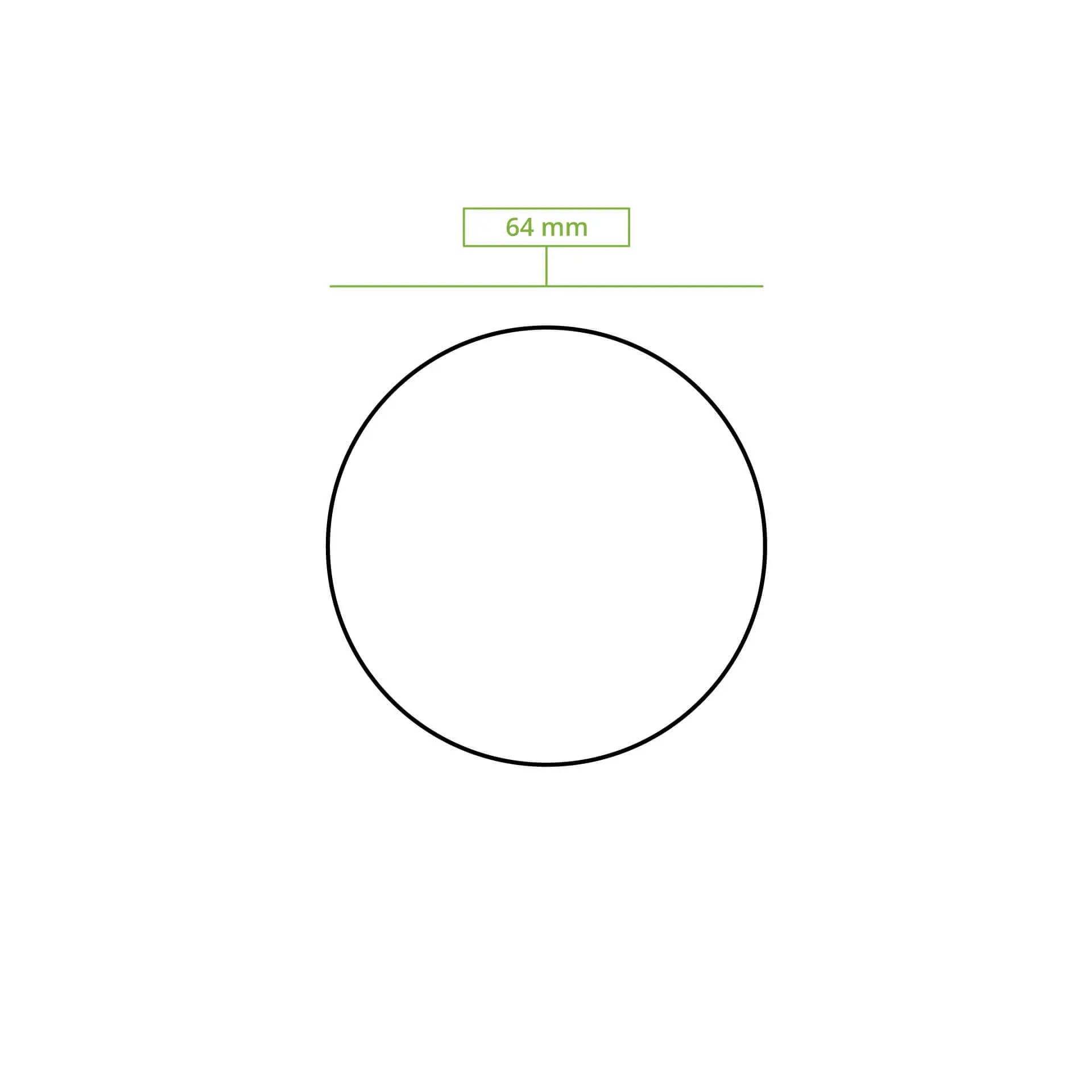 PET-Deckel Ø 62 mm, klar, rund