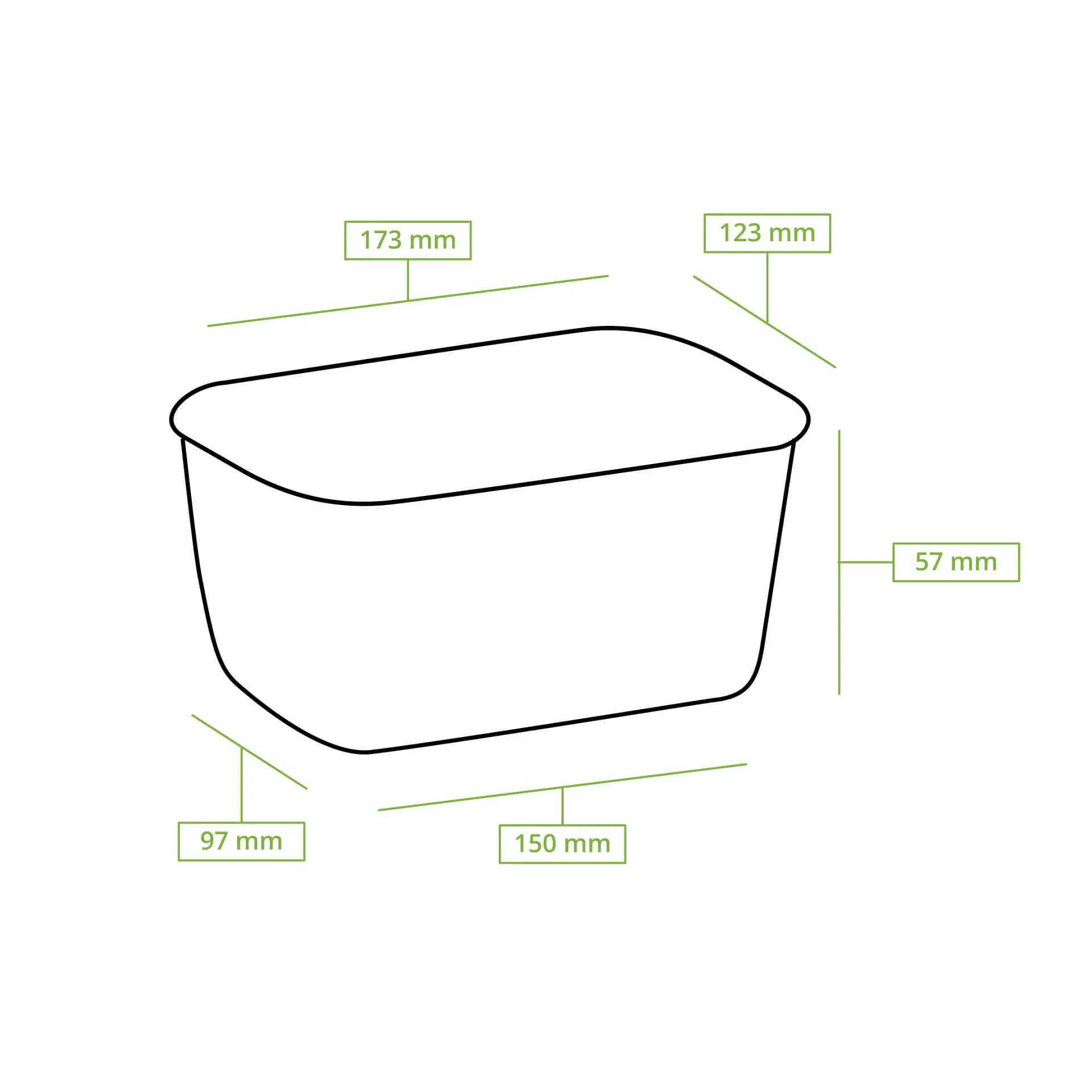 Food Containers 750 ml, 17,5 x 12,5 x 5,5 cm, kraft, rectangular