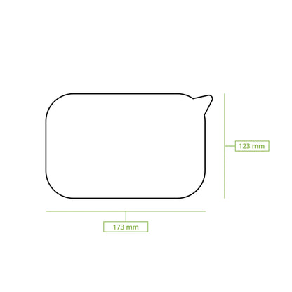 rPET lids 17,5 x 12,5 cm, clear, rectangular