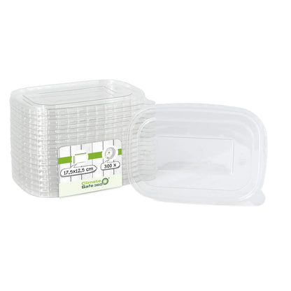rPET lids 17,5 x 12,5 cm, clear, rectangular