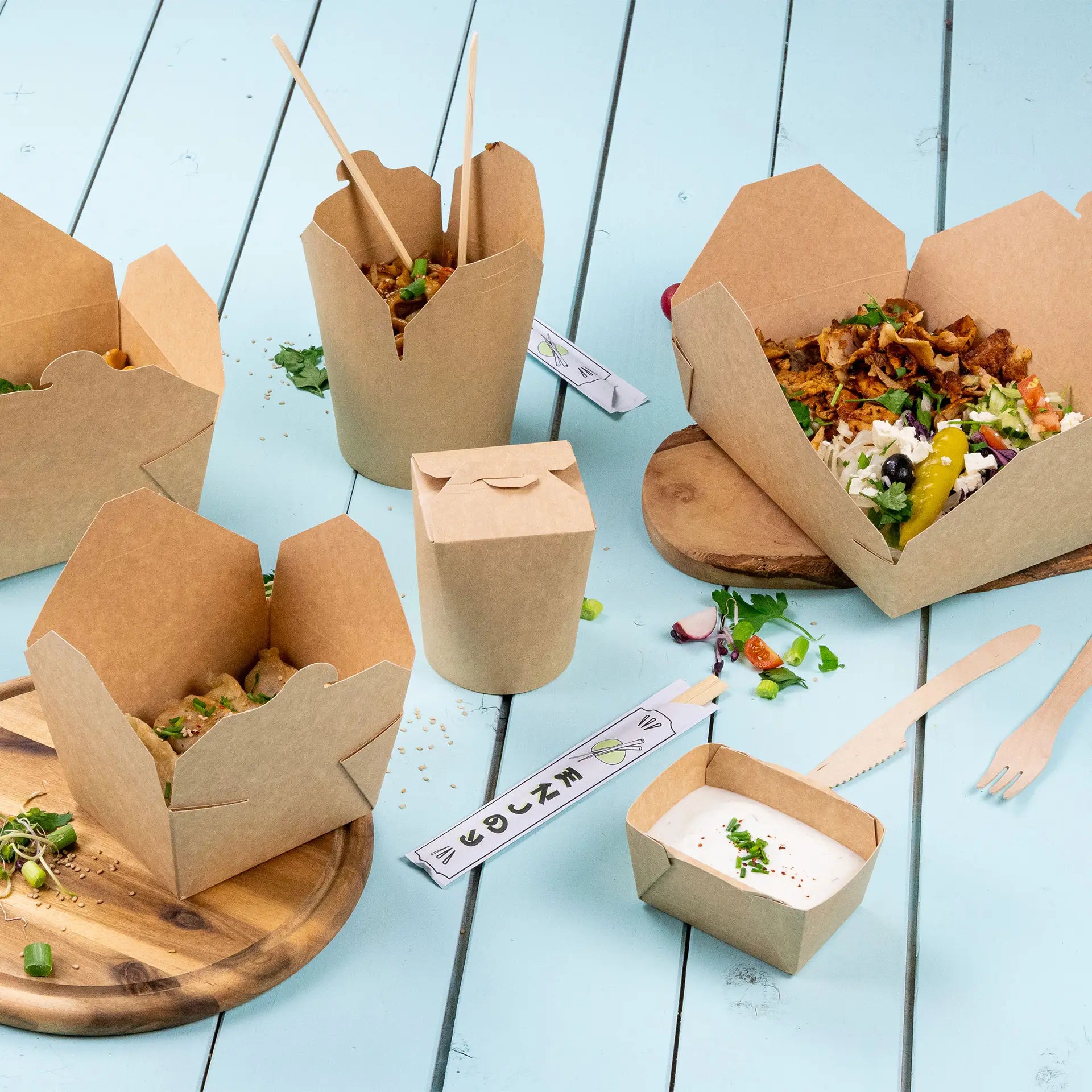 Take-Away Cardboard Boxes 1100 ml, brown