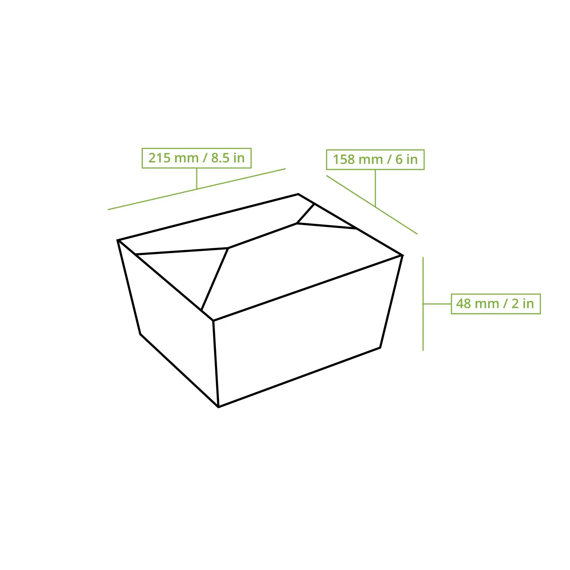 Take-away Box, To go Box 1100 ml, braun