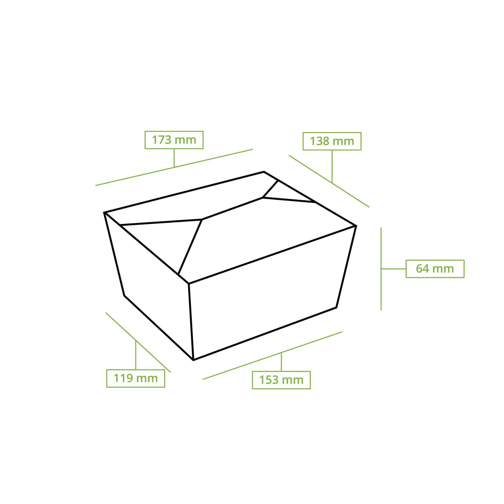 Take-Away Cardboard Boxes 1150 ml, brown