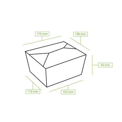Take-Away Cardboard Boxes 1150 ml, brown