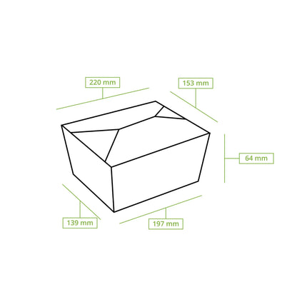 Take-Away Cardboard Boxes 1500 ml, brown